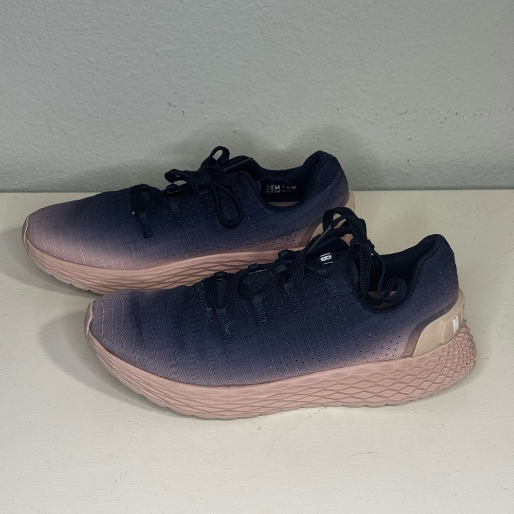 NOBULL Allday Navy and Pink Ombre Gradient Ripstop Runner Sneakers - Picture 5 of 9